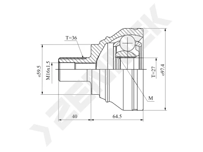 CV joint DCJ0017
