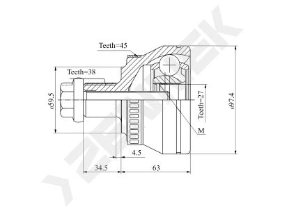 CV joint DCJ0019