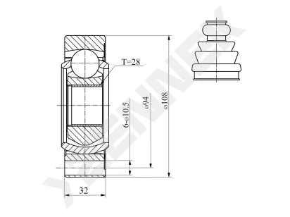 CV joint DCJ0021