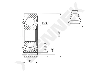 CV joint DCJ0023
