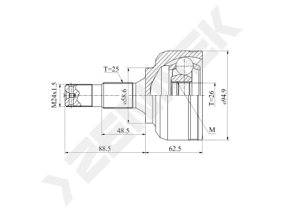 CV joint DCJ0036