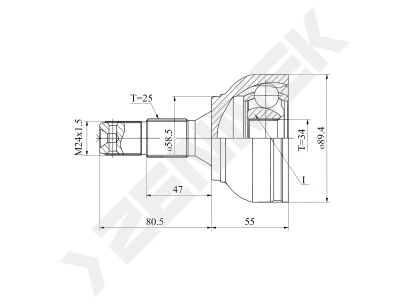 CV joint DCJ0037