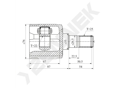 CV joint DCJ0068