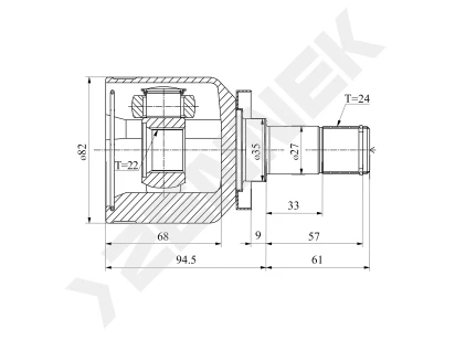 CV joint DCJ0074