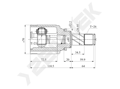 CV joint DCJ0075