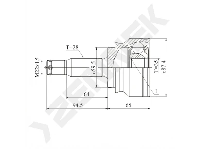CV joint DCJ0082