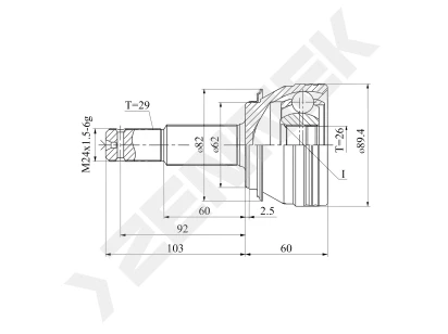 CV joint DCJ0091