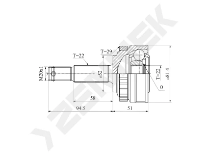 CV joint DCJ0097