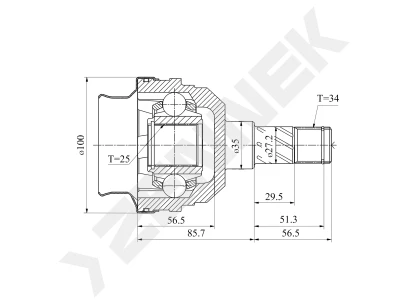 CV joint DCJ0102