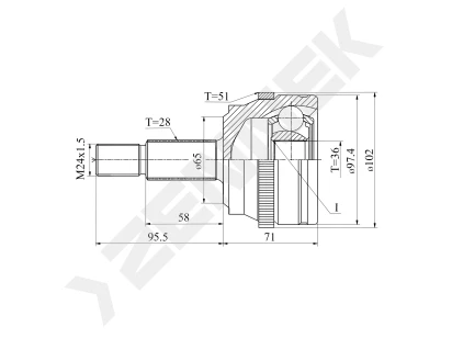 CV joint DCJ0108