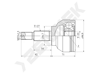 CV joint DCJ0113
