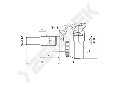 CV joint DCJ0116