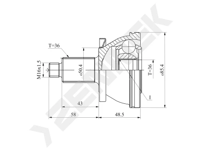 CV joint DCJ0124
