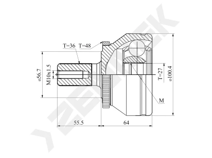 CV joint DCJ0128