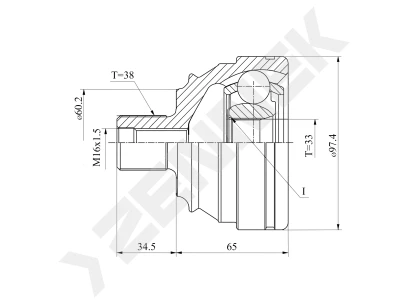 CV joint DCJ0130