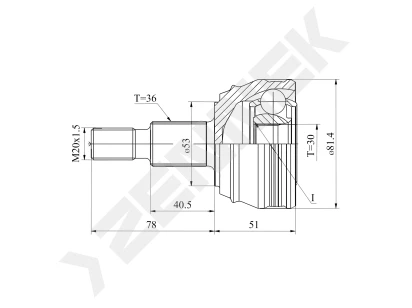 CV joint DCJ0137