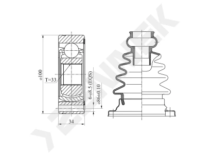 CV joint DCJ0143