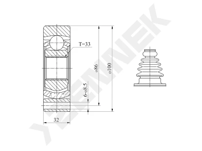 CV joint DCJ0144