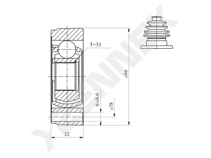 CV joint DCJ0145