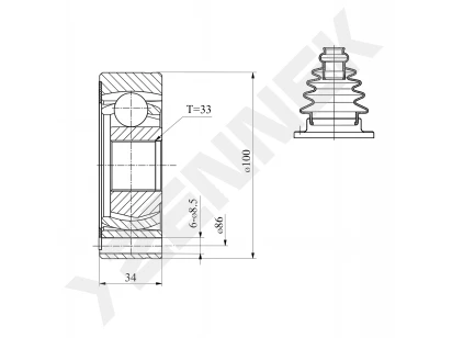 CV joint DCJ0148