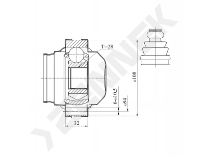 CV joint DCJ0150