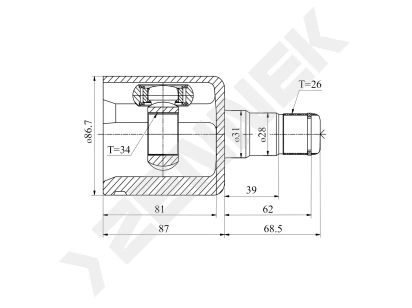 CV joint DCJ0154