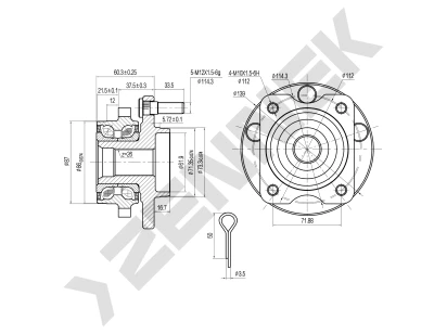 Weel hub DHB0112