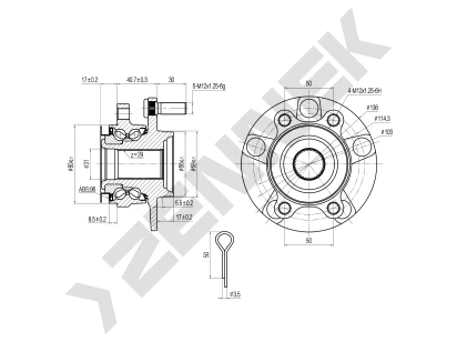 Weel hub DHB0120