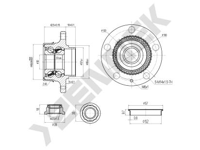 Weel hub DHB0125