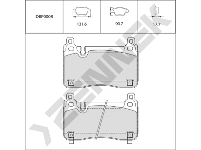 Disc brake pads DBP0008