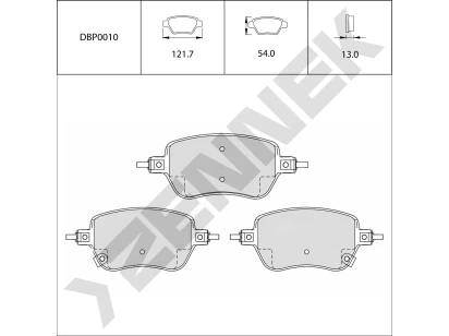 Disc brake pads DBP0010