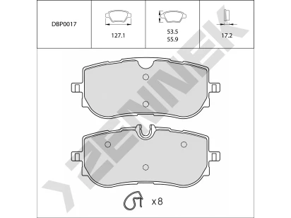 Disc brake pads DBP0017