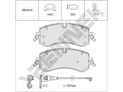 Disc brake pads DBP0018