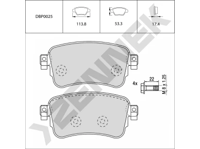 Disc brake pads DBP0025