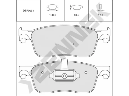 Disc brake pads DBP0031