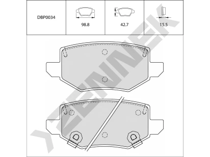 Disc brake pads DBP0034