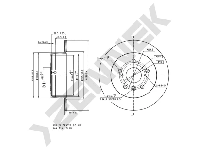 Brake disk DBD0342