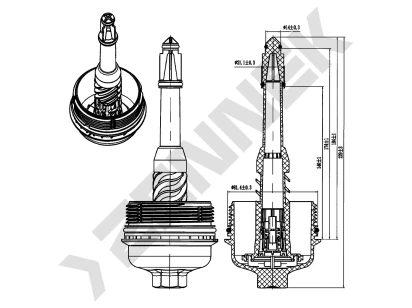 Oil filter housing cover DOC0036