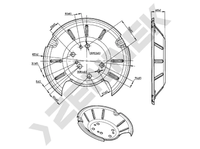 Brake disk protector DCD0385